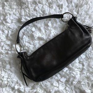 Dark brown leather purse